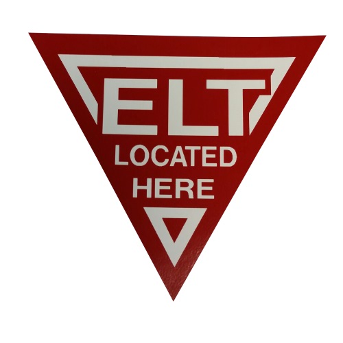 ELT Decal White Lttrs/Red Back