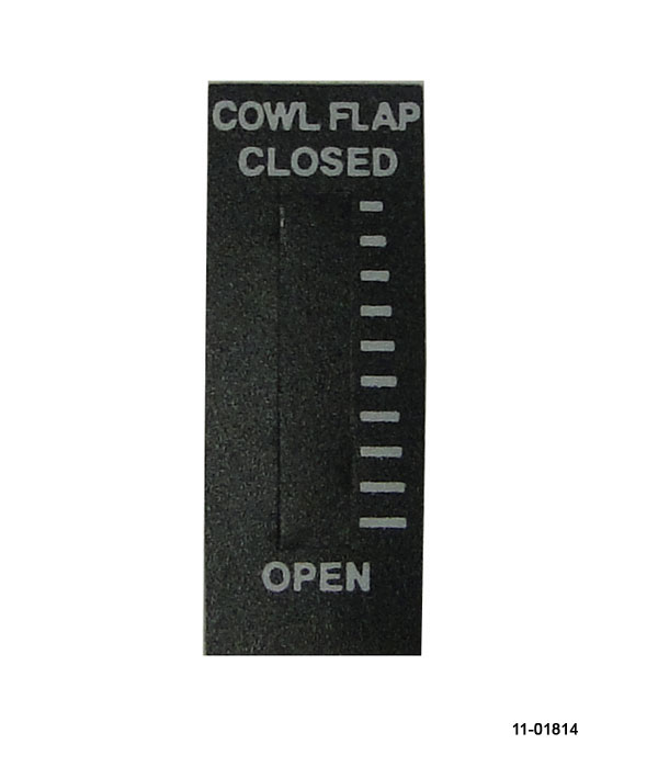Rac Cowl Flap Label Large For R2S Rocker Switch
