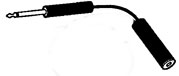 PILOT JB 34 HEADPHONE .25 TO MIC .206 ADAPTER