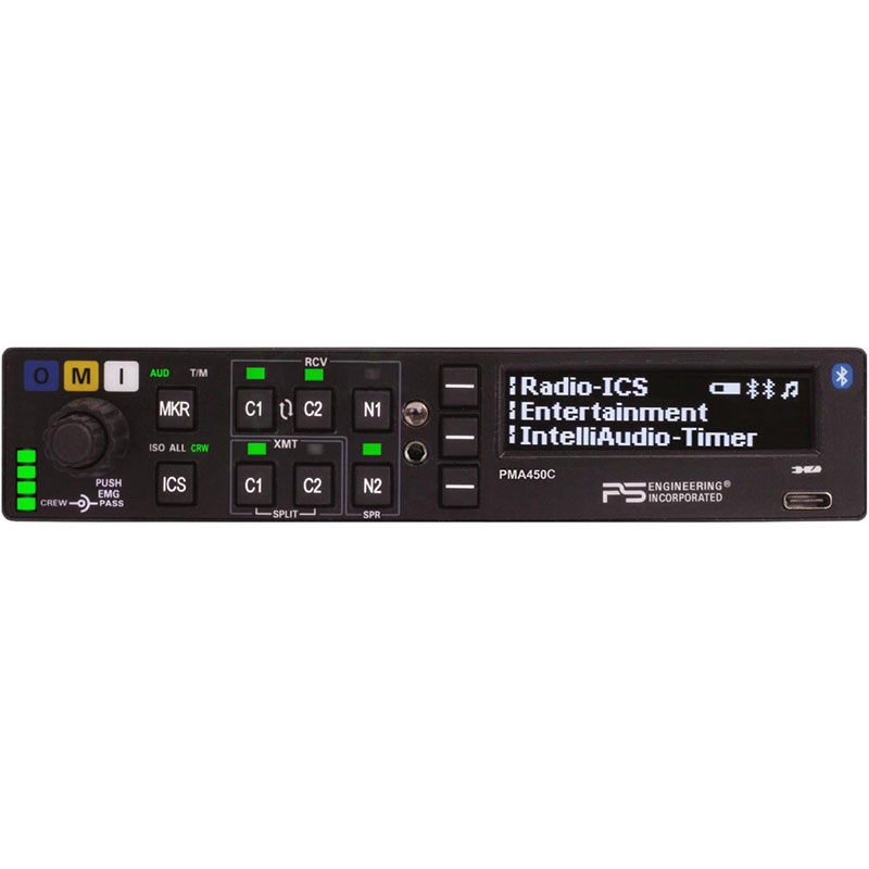 PS Engineering PMA 450C Audio Panel 6 Place TSO With Marker Beacon