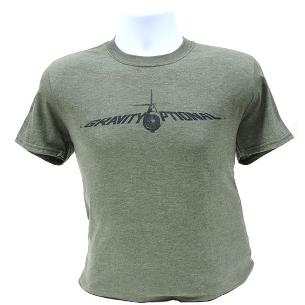 GRVTY OPTNL TSHIRT HEATHER MILITARY GRN SM
