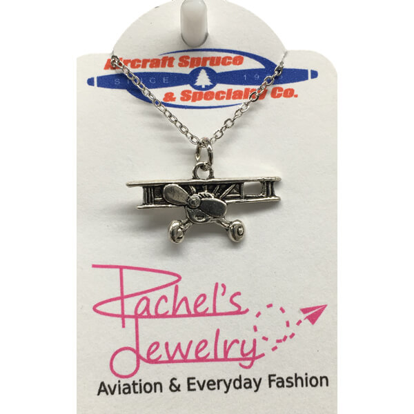 2D BIPLANE NECKLACE