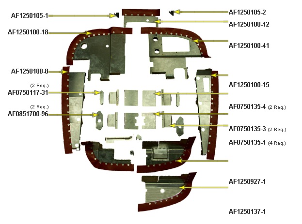 Cessna C-206E Baffle Set