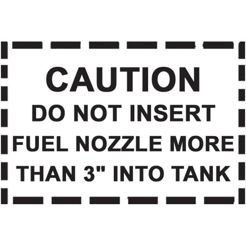 Caution Do No Insert Nozzle