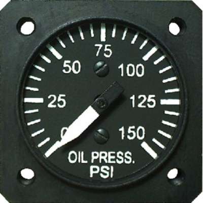 UMA 1-1/4 Electric Oil Pressure Gauge 0 - 100 PSI Non-TSO
