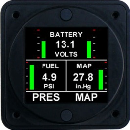 Aerospace Logic Fuel And Manifold Pressure With Voltmeter Kit FM200Vk