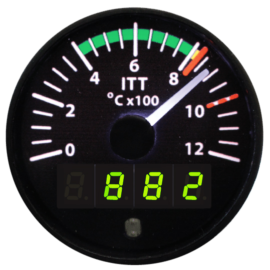 Electronics International 2 Inter Turbine Temperature Gauge Tr-1-Itt-P Prem Package