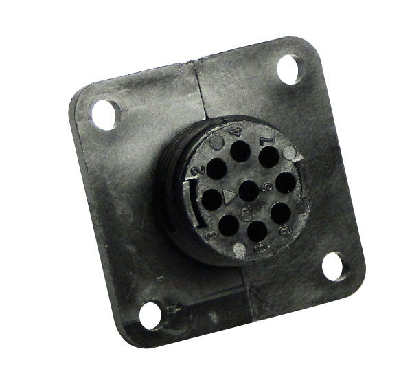 Amp 9 Pin Male Cpc Bulk Head Base Plug 11 Shell