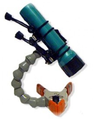 Gemini Clamp Flashlight Holder Black