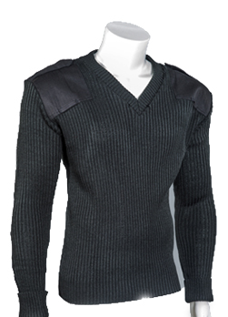 V-Neck Pullover Sweater Dark Navy Sm Durapil Acrylic