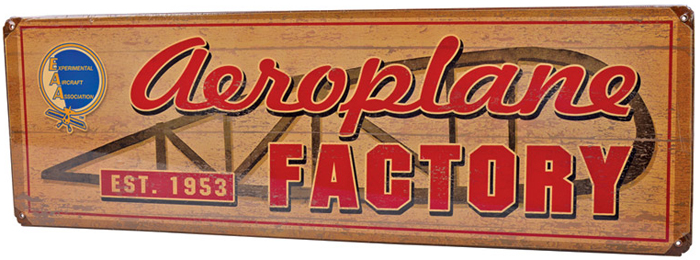 Aeroplane Factory Heritage Logo Metal Sign