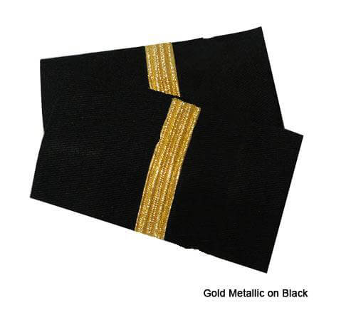 Premium Epaulets 1 Metallic Silver Stripe On Navy