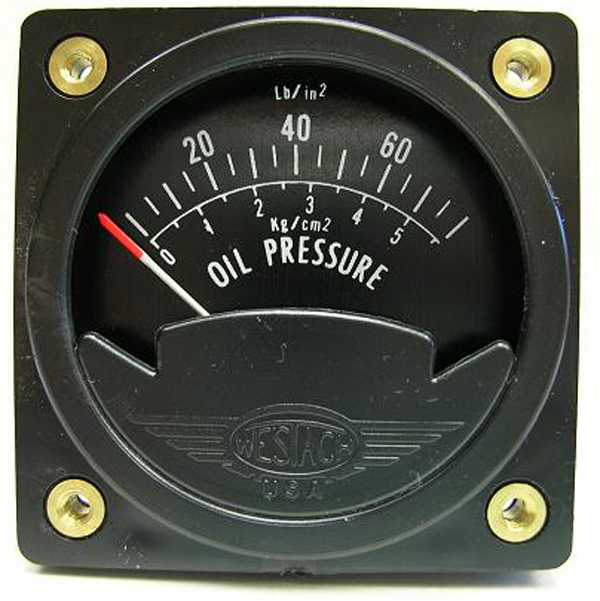 OIL PRESSURE SQUARE FACE GAUGE ONLY