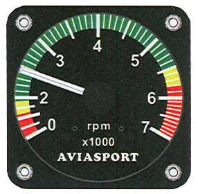 Rotax 912 Tachometer 3 With Range Marks