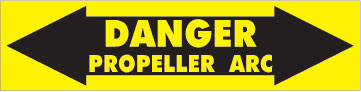Propeller Arc Warning Decals