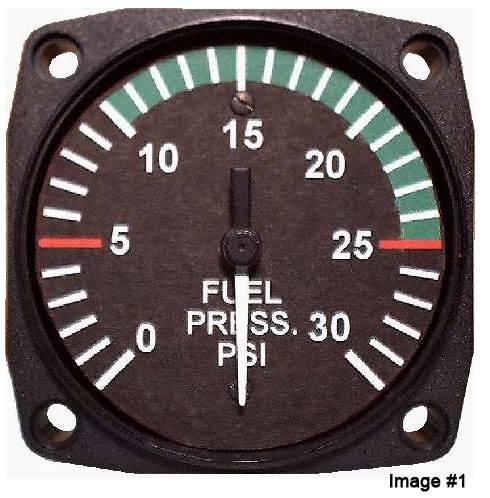 UMA 2-1/4 Electric Fuel Pressure Gauge 0 - 60 PSI TSO