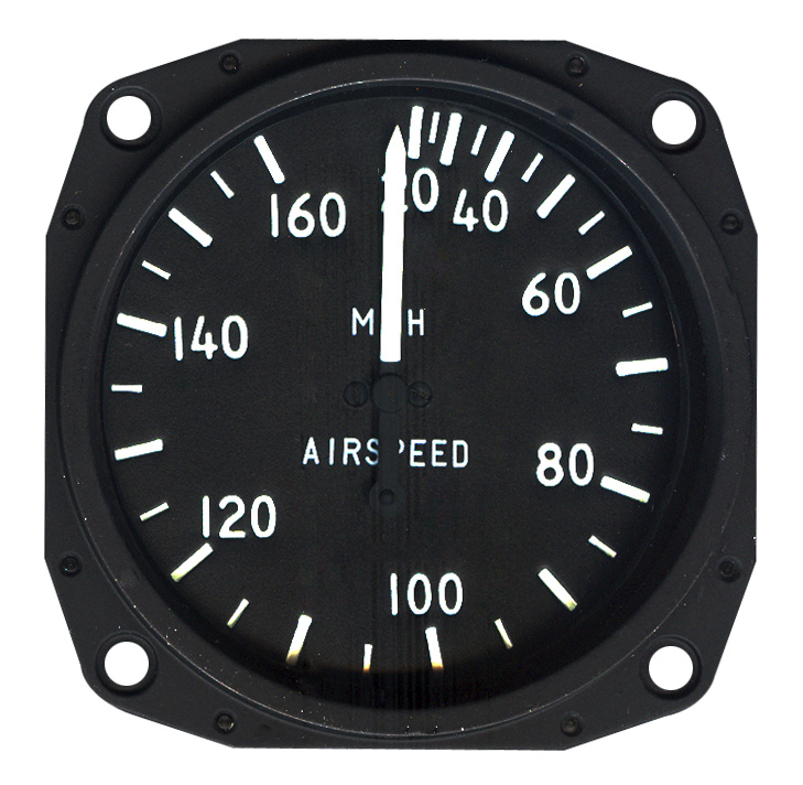 Skysports Non-TSO 3-1/8 Airspeed Indicator 20-160 MPH