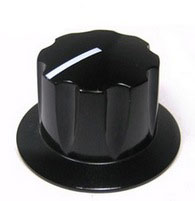 Rheostat Finger-Tip Knob Blk