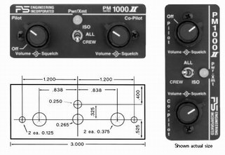 PS Engineering Pm 1000II 4 Place Mono Intercom Without Crew TSO