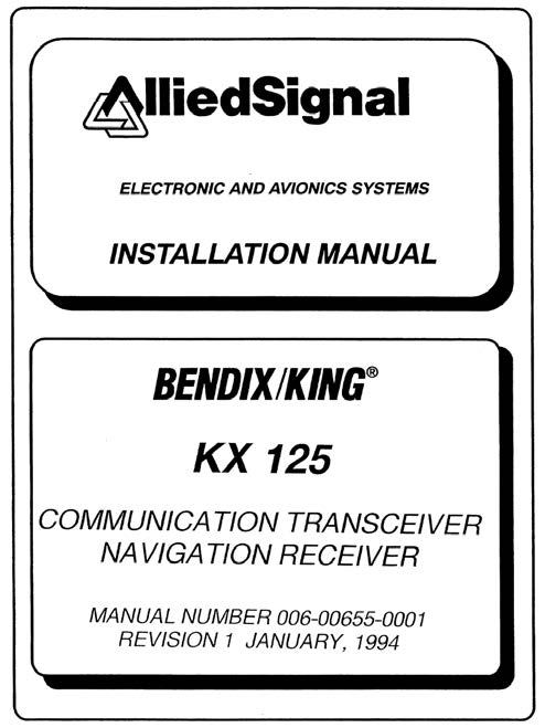 King Kx 125 Install Manual