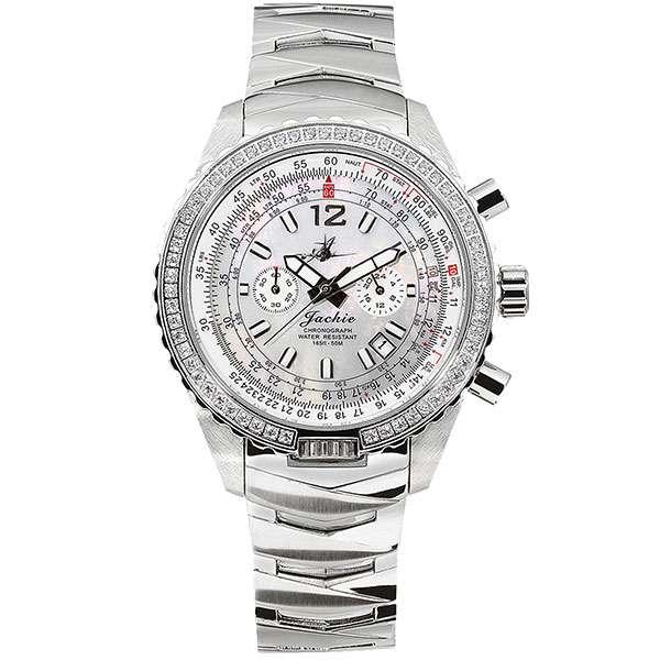 Abingdon Women Jackie Dreamy White Chrono E6B Pilot Bracelet Watch