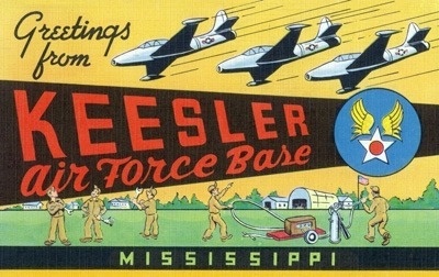 MISSIPPI KEESLER AIRFORCE BASE POSTCARD