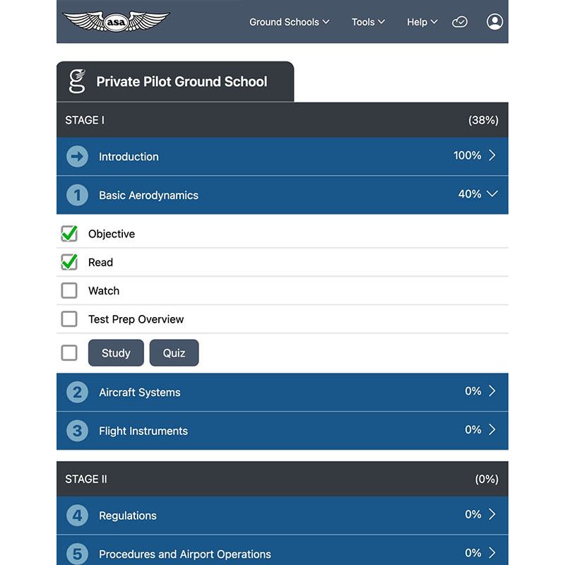 ASA Private Pilot Online Grnd School (Digital)