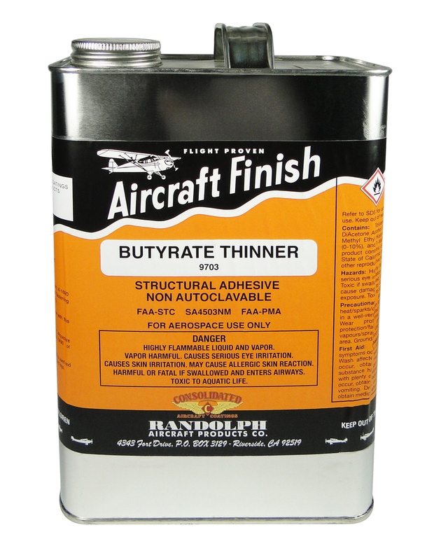 Randolph 9703 Butyrate Thinner 5 Gallon