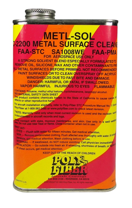 Poly-Fiber C-2200 Metl Sol Metal Cleaner Quart