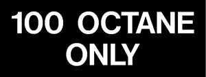 100 Octane Only White On Black