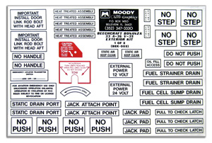 Exterior Set Cessna 100/200 Black On White