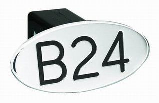 B24 Oval Black 2 Hitch Cover