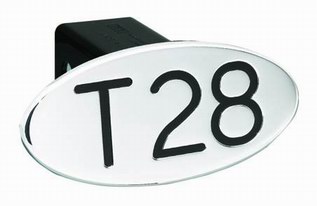 T28 Oval Black 2 Hitch Cover