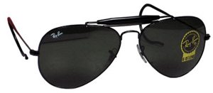 Ray-Ban Aviator Outdrs Blk 58M