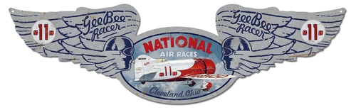 National Air Races Oval Metal Sign 35X10