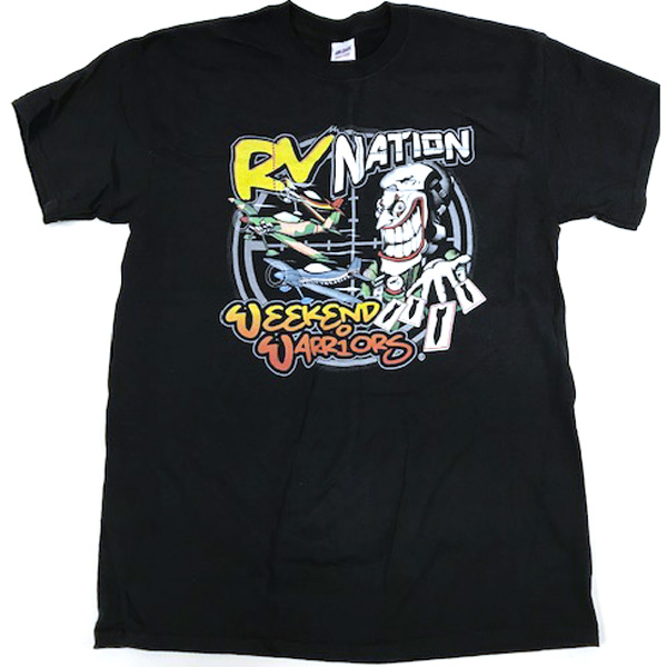 RV NATION BLACK T-SHIRT MEDIUM