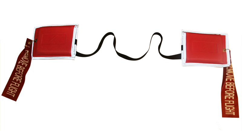 FORTI REMOVE BEFORE FLIGHT RED STREAMER PROP PAD BLACK