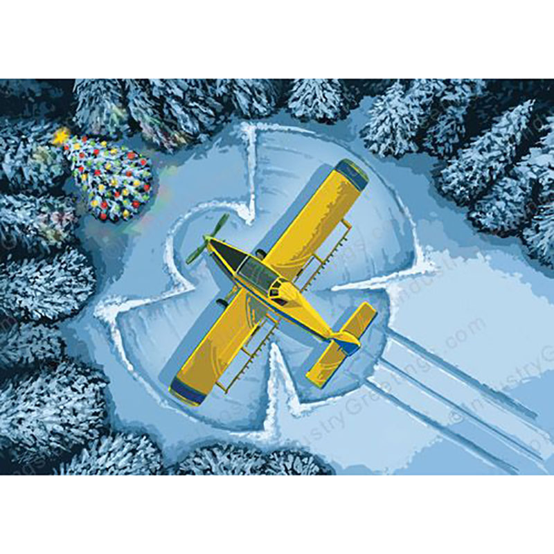 Holiday Card Agricultural Aviation - Snow Angel - 10 Pack