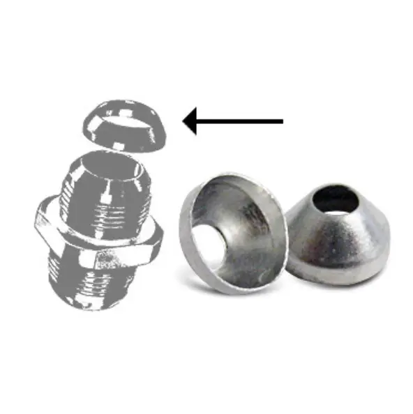 Del Fitting Seal 3/8 OD Aluminum