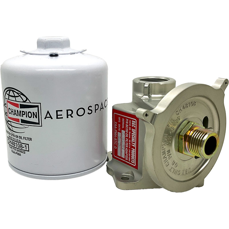 B&C BC700-1 Oil Filter Adapter Kit STCD