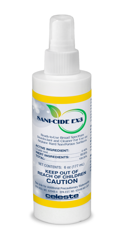 Celeste Sani-Cide EX3 Disinfectant And Cleaner Complete Refill Kit 1 Quart Bottle & Sprayer