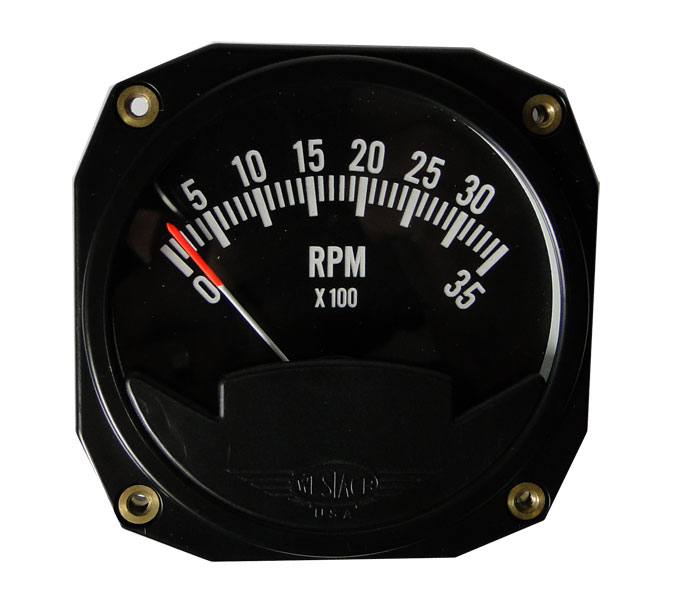 Westach 3-1/8 Square Tachometer 0-3500 RPM 3AT3-2 Non-TSO