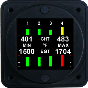 Aerospace Logic Four Cylinder EGT CHT Combination Kit