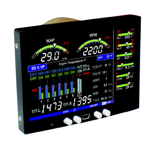 JPI EDM 900 8C Experimental Engine Monitor System Package 4 Tank EDM-900-8CP-4