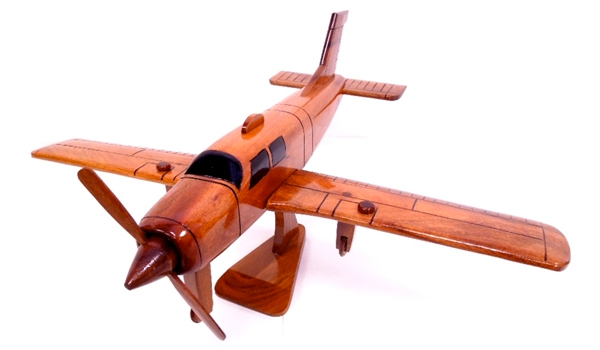 Beechcraft Bonanza Straight-Tail Mahogany Wood Model