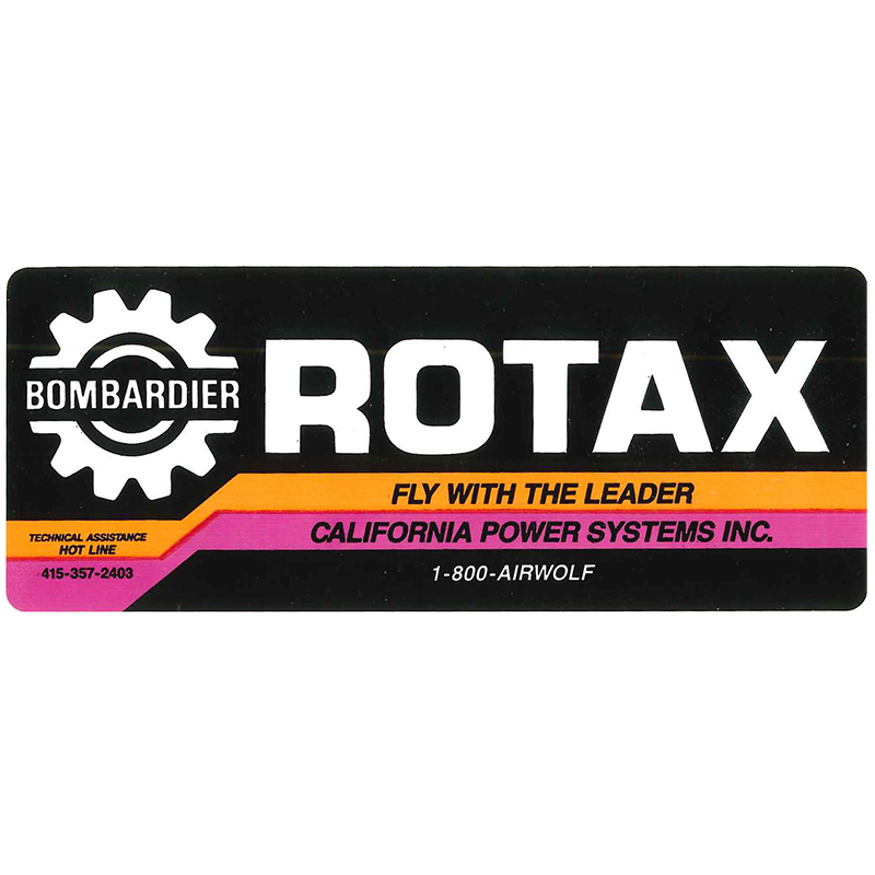 ROTAX 580-122 LABEL 130X52