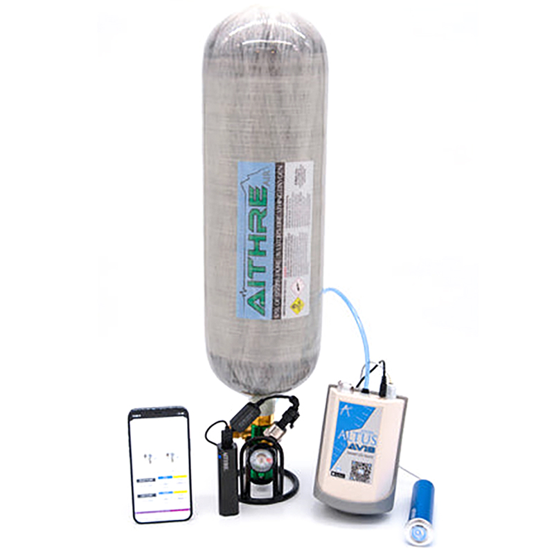 AITHRE 925XL OXYGEN BOTTLE W/ADJUSTABLE FLOW REG MESO & AVI8 2-PLACE