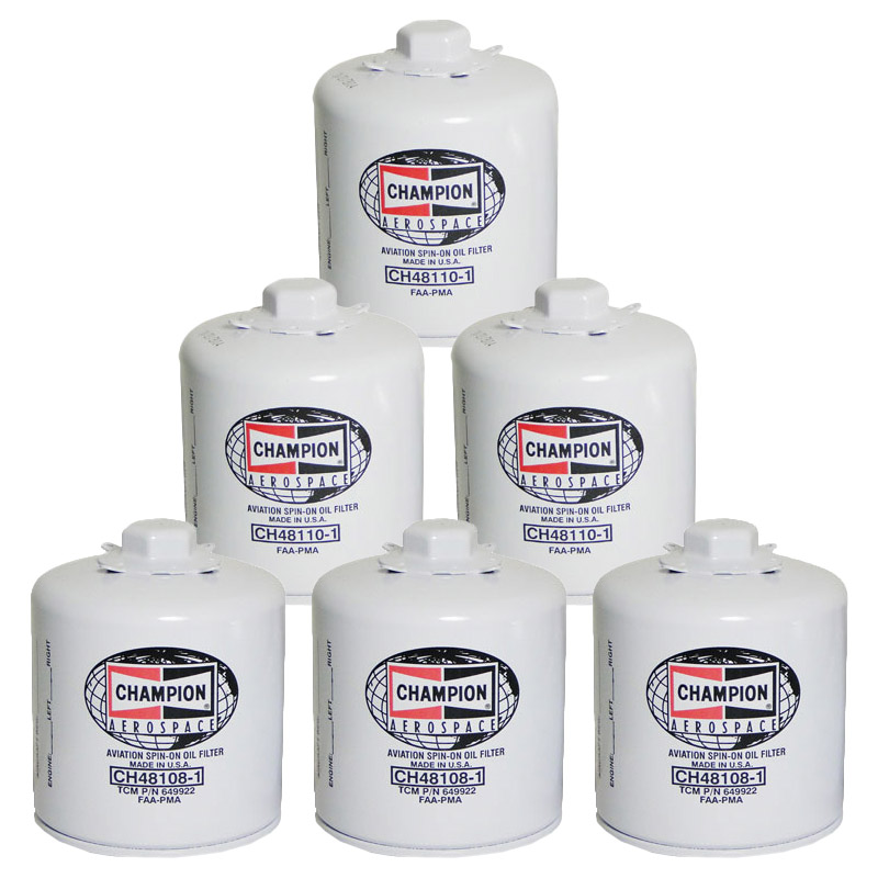 Champion Oil Filter Convenience 6 Pack - 3 x CH48108-1 / 3 x CH48110-1