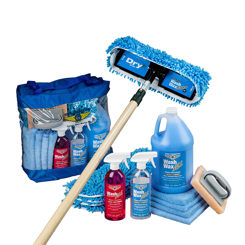 Wash Wax Mop Kit With Bug Scrubber+ Fiberglass Pole