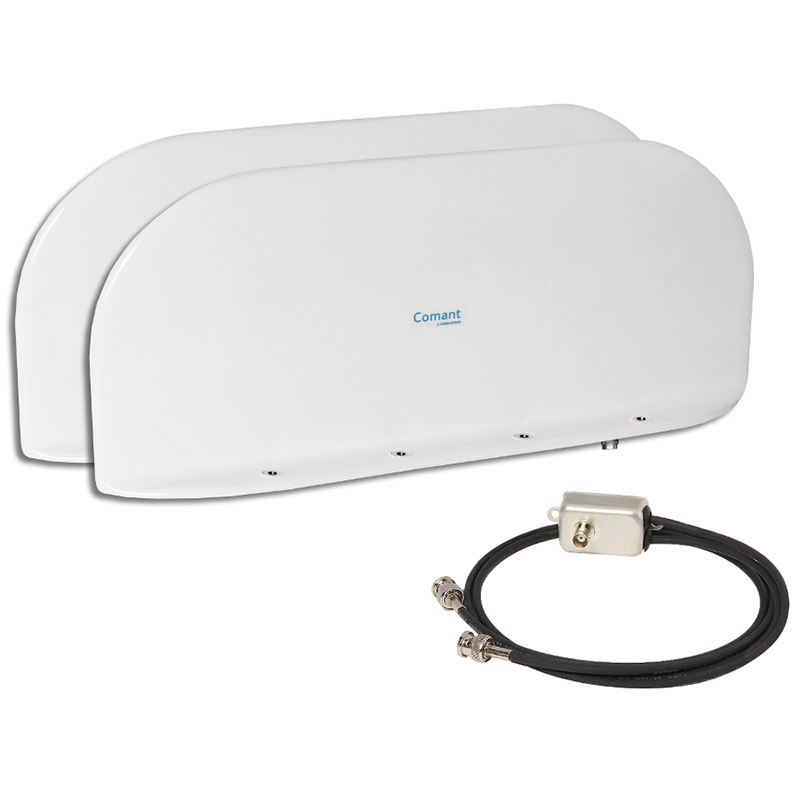 Comant 24-37-01 VHF Nav VOR / LOC / GS Dual Blade 8 Hole Mount With Single Input Combiner & Coax Cable
